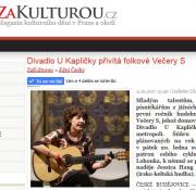 Divadlo U Kapličky přivítá folkové Večery S