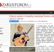 Folkový podzim U Kapličky odstartuje Pavlína Jíšová
